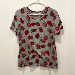 Anthropologie Maeve Strawberry Shirt